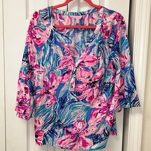 Lilly Pulitzer Ruffle Sleeve Top